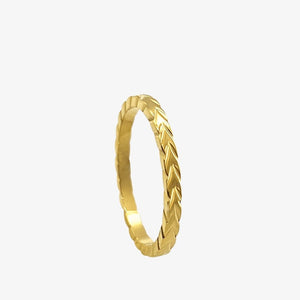 Classic Sun Ring i 18K guldbelagt rustfrit stål.