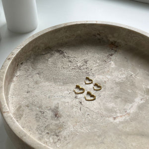 Guldbelagte Hjerte Creol Øreringe med elegant hjertedesign