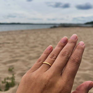 Classic Sun Ring i 18K guldbelagt rustfrit stål.